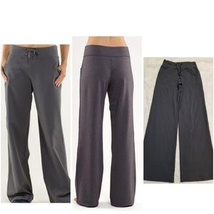 Lululemon Still Pant SZ 2 Deep Coal gray Wide Leg